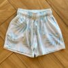 Bermuda Infantil Masculina Boxer Folhagem Fundo Azul Claro Fernanda Ramos Kids