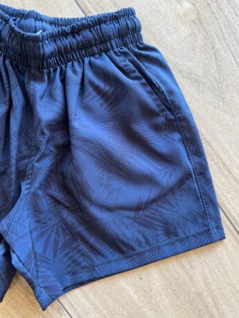 fernandaramoskids com br Bermuda Infantil Masculina Boxer Folhagem Fundo Azul Marinho1
