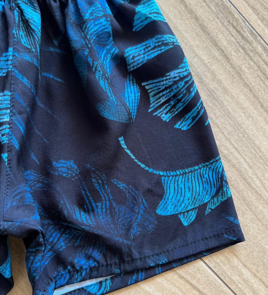 fernandaramoskids com br Bermuda Infantil Masculina Boxer Folhagem Fundo Preto 1
