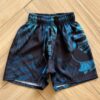 Bermuda Infantil Masculina Boxer Folhagem Fundo Preto Fernanda Ramos Kids