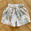 Bermuda Infantil Masculina Boxer Folhas Fundo Off White Fernanda Ramos Kids
