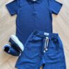 fernandaramoskids com br Bermuda Infantil Masculina com Cordão Azul Marinho1