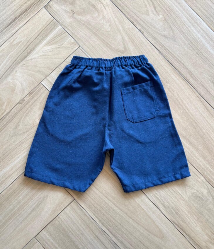 fernandaramoskids com br Bermuda Infantil Masculina com Cordão Azul Marinho2
