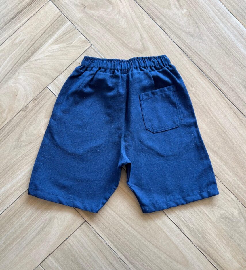 fernandaramoskids com br Bermuda Infantil Masculina com Cordão Azul Marinho2