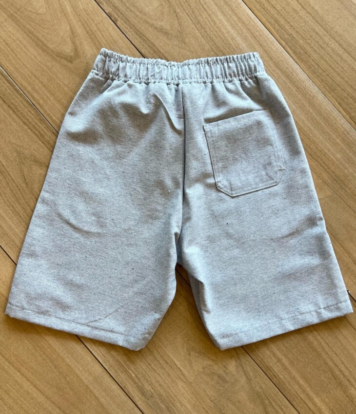fernandaramoskids com br Bermuda Infantil Masculina com Cordão Cinza Claro2