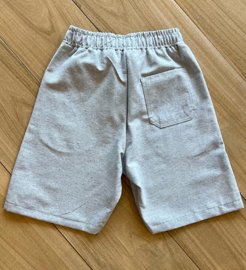 fernandaramoskids com br Bermuda Infantil Masculina com Cordão Cinza Claro2