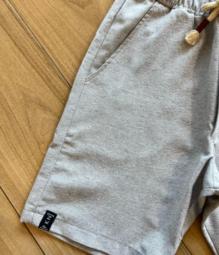 fernandaramoskids com br Bermuda Infantil Masculina com Cordão Cinza Claro1
