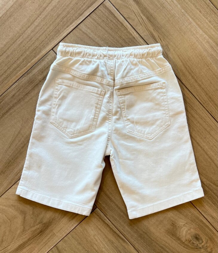 Bermuda Infantil Masculina Comfort com Bolso Cru Fernanda Ramos Kids