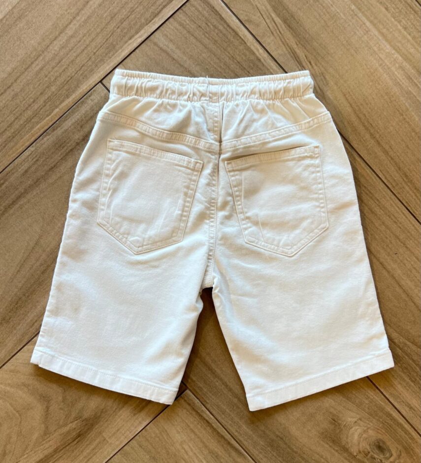 Bermuda Infantil Masculina Comfort com Bolso Cru Fernanda Ramos Kids