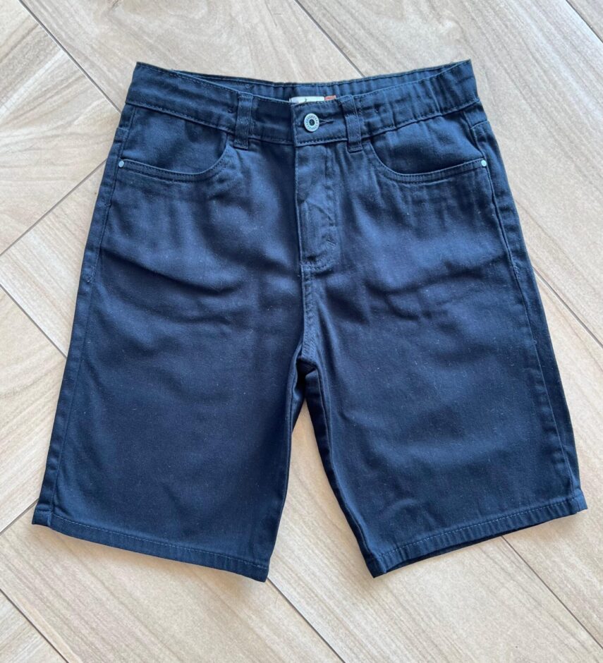 Bermuda Infantil Masculina Comfort Sarja Preta 115943 Fernanda Ramos Kids