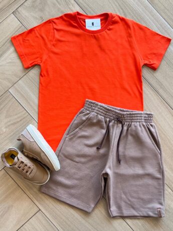 fernandaramoskids com br Bermuda Infantil Masculina Doce de Leite1