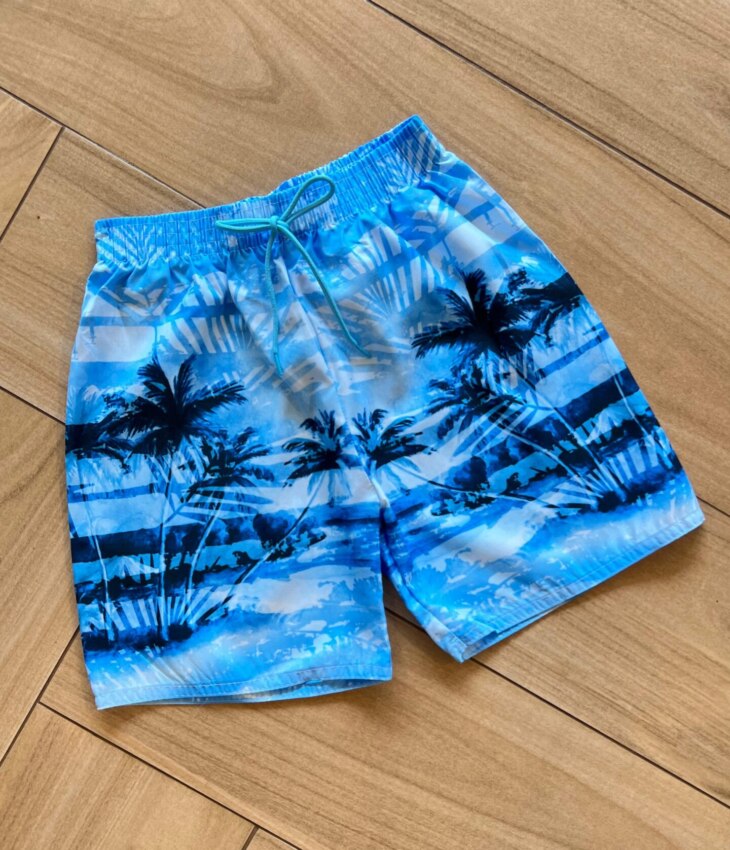 fernandaramoskids com br Bermuda Infantil Masculina Estampada Azul Mar1