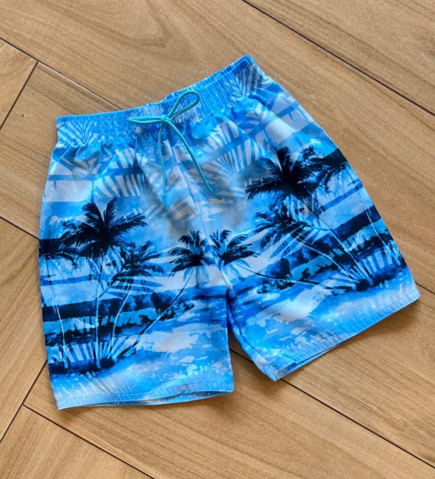 fernandaramoskids com br Bermuda Infantil Masculina Estampada Azul Mar1