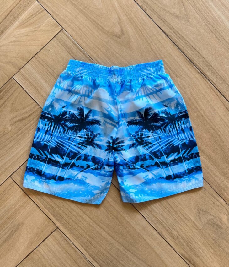 fernandaramoskids com br Bermuda Infantil Masculina Estampada Azul Mar2