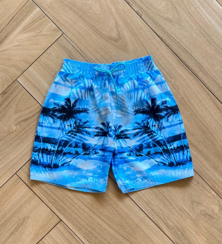 Bermuda Infantil Masculina Estampada Azul Mar Fernanda Ramos Kids