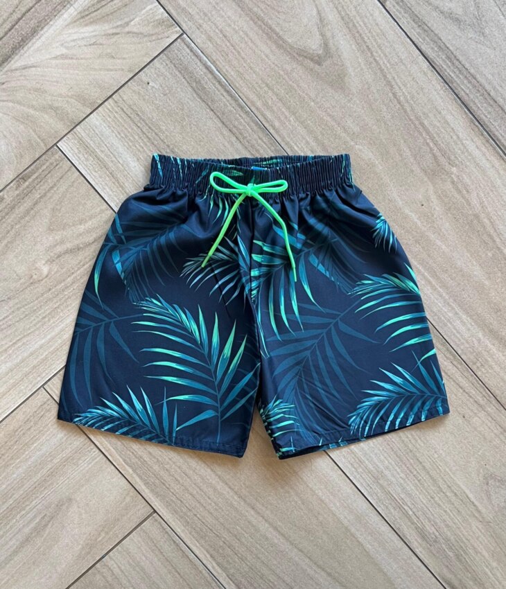 Bermuda Infantil Masculina Estampada com Bolsos Preta Fernanda Ramos Kids