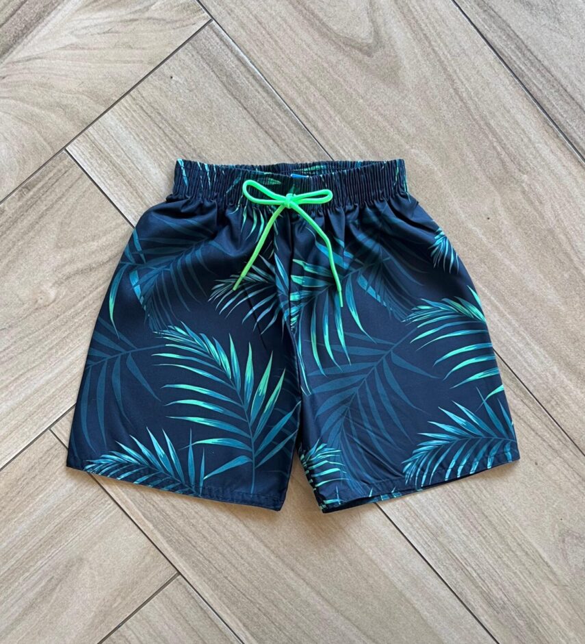 Bermuda Infantil Masculina Estampada com Bolsos Preta Fernanda Ramos Kids
