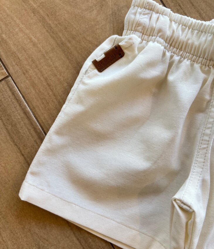 fernandaramoskids com br Bermuda Infantil Masculina Resort Casual com Bolsos Cru1