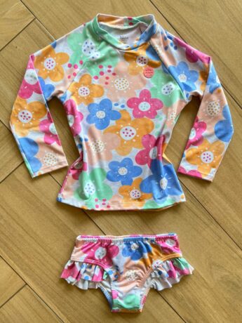 Biquíni Infantil Feminino Blusa e Calcinha com Babado Estampado Fernanda Ramos Kids