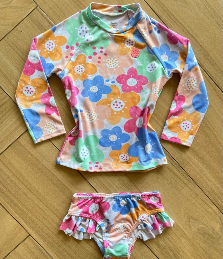 Biquíni Infantil Feminino Blusa e Calcinha com Babado Estampado Fernanda Ramos Kids