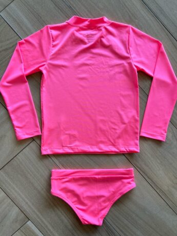 Biquíni Infantil Feminino Blusa e Calcinha Pink Neon Fernanda Ramos Kids
