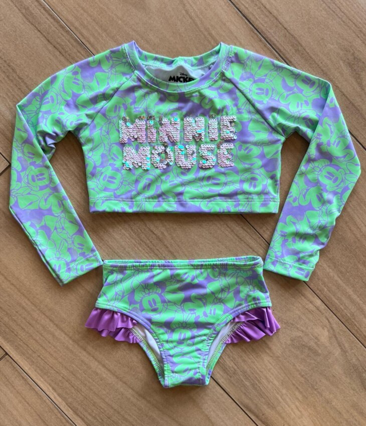 Biquíni Infantil Feminino Cropped e Calcinha Estampa Minnie Mouse Fernanda Ramos Kids