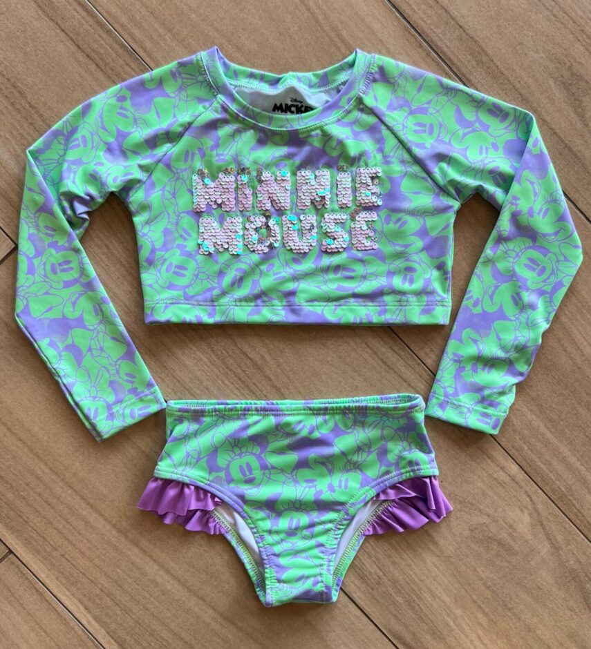 Biquíni Infantil Feminino Cropped e Calcinha Estampa Minnie Mouse Fernanda Ramos Kids