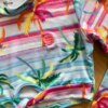 fernandaramoskids com br Biquíni Infantil Feminino Cropped e Calcinha Estampa Tropical Azul1