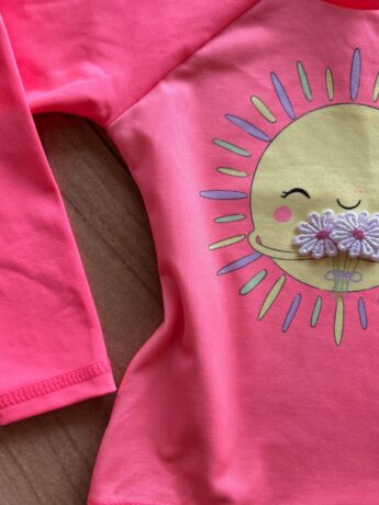 fernandaramoskids com br Biquíni Infantil Feminino Cropped Sol e Calcinha Estampa Flores1