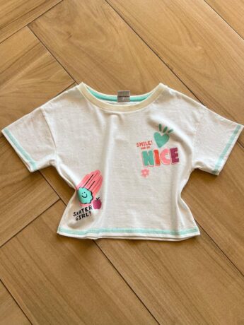 Blusa Box Infantil Feminina Manga Curta Smile And Be Nice Fernanda Ramos Kids