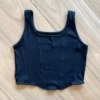 fernandaramoskids com br Blusa Cropped Alca Infantil Feminino Preto Canelado 1