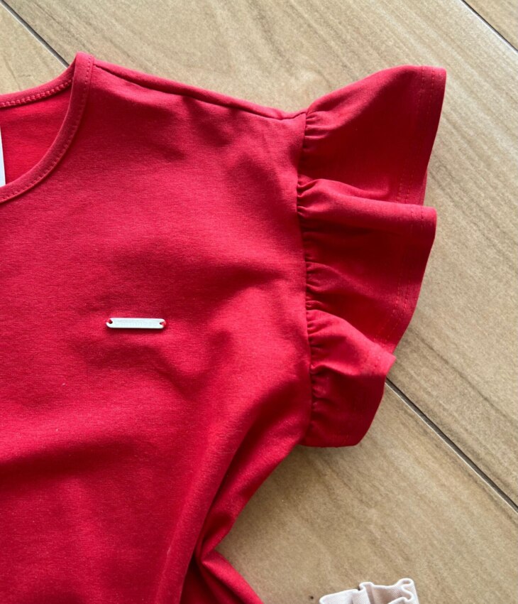 fernandaramoskids com br Blusa Cropped Box Infantil Feminino com Amarração Lateral Vermelha1