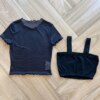 Blusa Cropped Infantil + Blusa de Tule Preto 3 Fernanda Ramos Kids