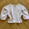 Blusa Cropped Infantil Feminino Manga 34 Branco Fernanda Ramos Kids
