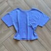 Blusa Cropped Infantil Feminino Manga Curta Amplo Lilás Fernanda Ramos Kids