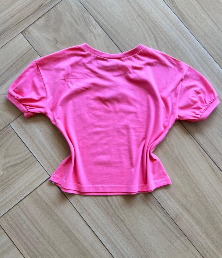 Blusa Cropped Infantil Feminino Manga Curta Amplo Looney Tunes Fernanda Ramos Kids
