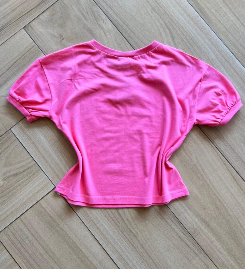 Blusa Cropped Infantil Feminino Manga Curta Amplo Looney Tunes Fernanda Ramos Kids