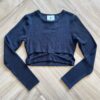 Blusa Cropped Infantil Feminino Manga Longa com Abertura Fernanda Ramos Kids