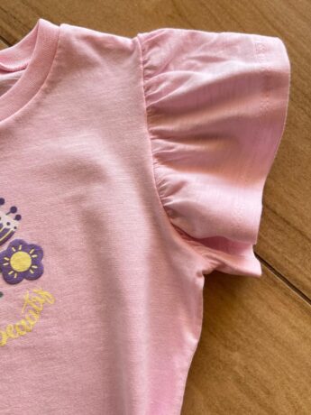fernandaramoskids com br Blusa Infantil Feminina Manga Curta Beauty Rosa Bebê1