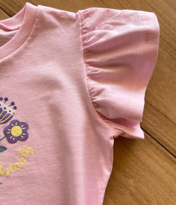 fernandaramoskids com br Blusa Infantil Feminina Manga Curta Beauty Rosa Bebê1