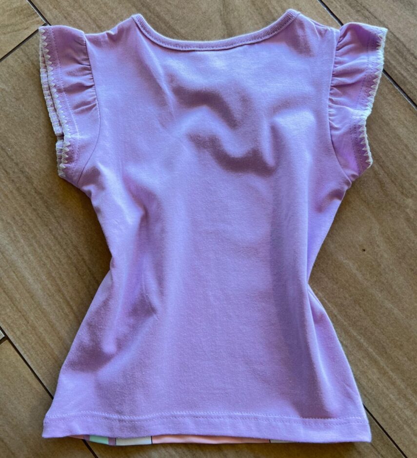 fernandaramoskids com br Blusa Infantil Feminina Manga Curta Let's Shine Lilás2