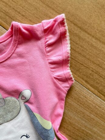 fernandaramoskids com br Blusa Infantil Feminina Manga Curta Let's Shine Rosa1