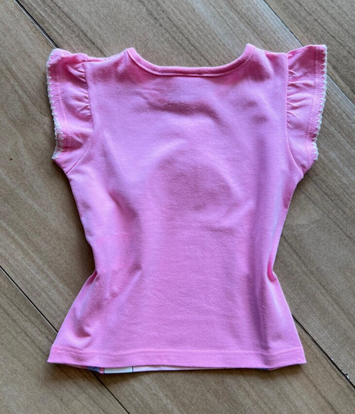 fernandaramoskids com br Blusa Infantil Feminina Manga Curta Let's Shine Rosa3