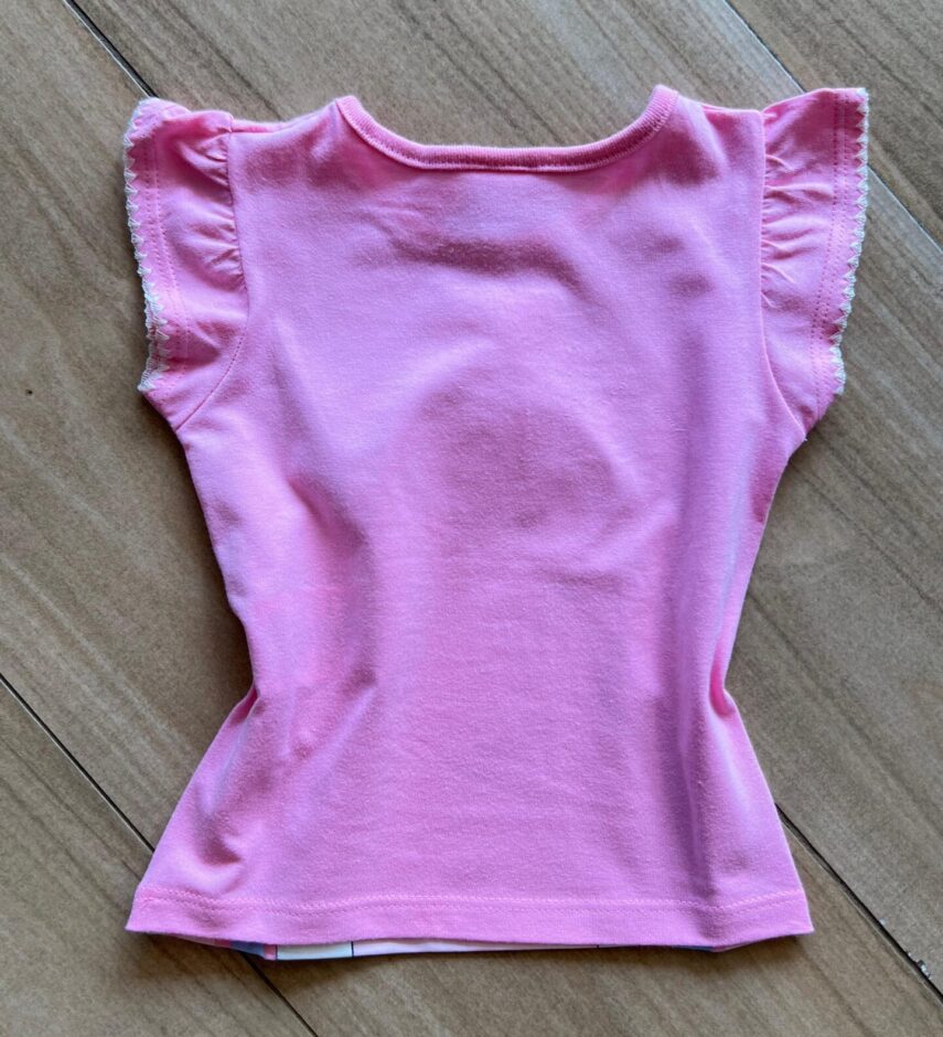 fernandaramoskids com br Blusa Infantil Feminina Manga Curta Let's Shine Rosa3