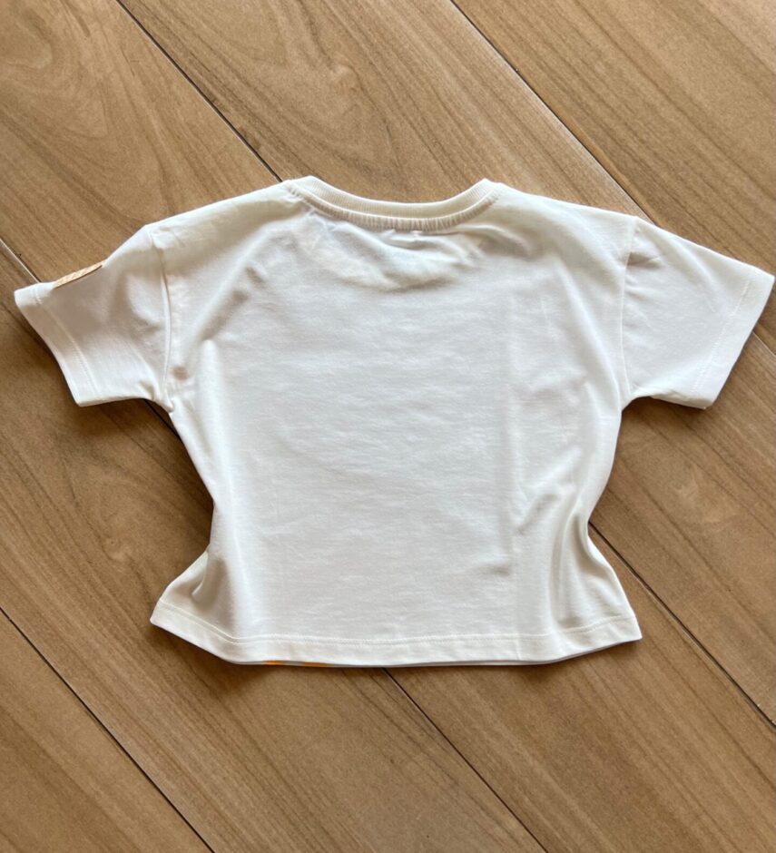 fernandaramoskids com br Blusa Infantil Feminina Manga Curta To Yourself Off White2