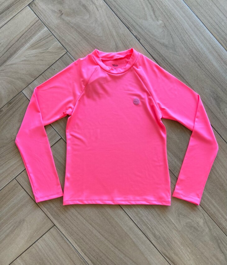 Blusa Infantil Unissex Manga Longa com Proteção UV 50+ Pink Fernanda Ramos Kids