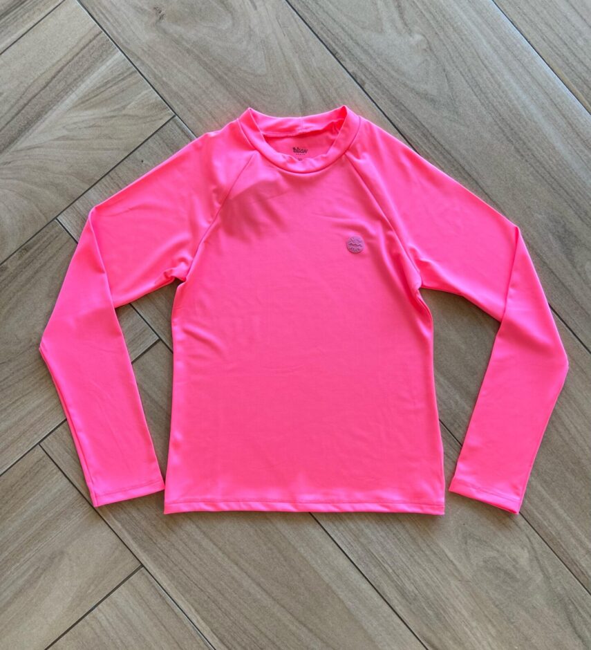 Blusa Infantil Unissex Manga Longa com Proteção UV 50+ Pink Fernanda Ramos Kids