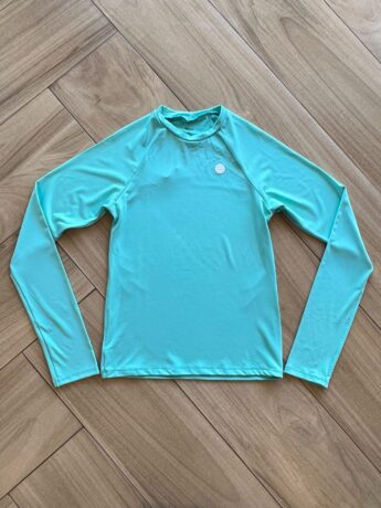 Blusa Infantil Unissex Manga Longa com Proteção UV 50+ Verde Água Fernanda Ramos Kids