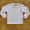 Blusa Manga Longa Infantil Feminina Básica Branca Fernanda Ramos Kids