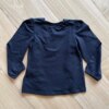 Blusa Manga Longa Infantil Feminina com Detalhe em Laise Preta Fernanda Ramos Kids